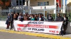 وقفة احتجاجية أمام سفارة بولندا في أثينا
